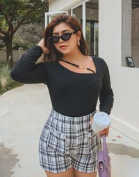 Metallic Link Strap Crop Top