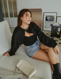 2Way Slit Two-Piece Cropped Top