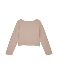 Square Neck Twist Knot Striped Top