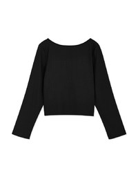 Littile V Notch Knit Crop Top