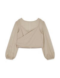 Fake Two-Piece Sheer Crop Top