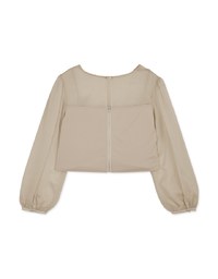 Fake Two-Piece Sheer Crop Top