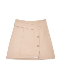 Asymmetric Skirt With Side Buttons