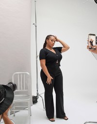 Stark Minimalism High Waisted Flare Pants