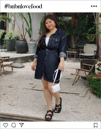 Casual Seamline Slit Denim Jeans Mini Dress