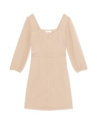 Elegant Heart Puff Sleeve Mini Dress
