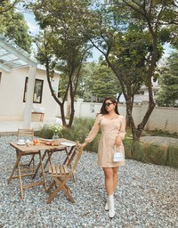 Elegant Heart Puff Sleeve Mini Dress