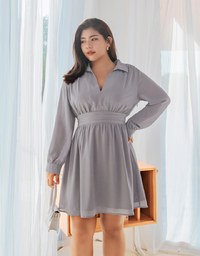 Smart Casual V-Neck Shirt Dress