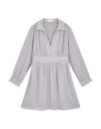 Smart Casual V-Neck Shirt Dress