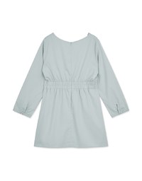 Crossover V Neck Pleated Waist Mini Dress