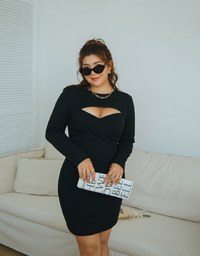 Low Cut Two Piece Bodycon Mini Dress