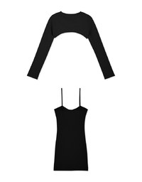 Low Cut Two Piece Bodycon Mini Dress