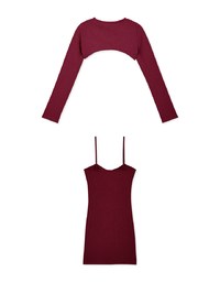 Low Cut Two Piece Bodycon Mini Dress