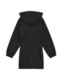 Preppy V Neck Hooded Dress