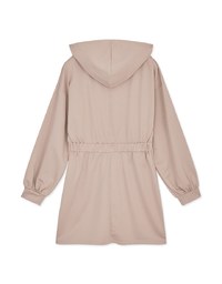 Preppy Zip Loose Hoodie Mini Dress