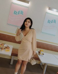 Slit Fake Two-Piece Mini Dress