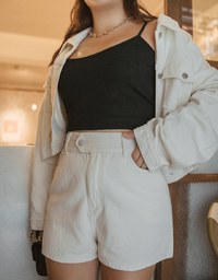 Button-Down Crop Denim Jeans Blazer Jacket