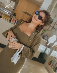 Modern Twist Crop Blouse Shirt + Sweetheart Dress Set Wear
