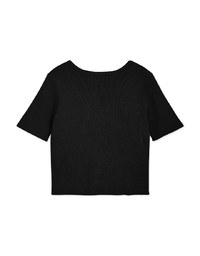 Minimalist Staple Dual-Zipper Knit Crop Top