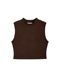 Turtleneck Sleeveless Crop Top
