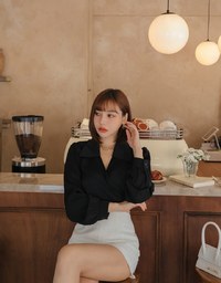 Smart Casual Crossover Tie Lapel Top