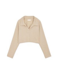 Plain Lapel Loose Crop Top