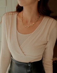 Fake Two Piece Overlap Crop Top