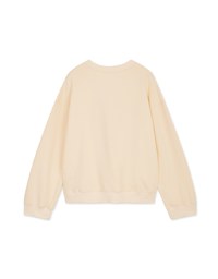 Preppy Embroidered Crewneck Loose Top