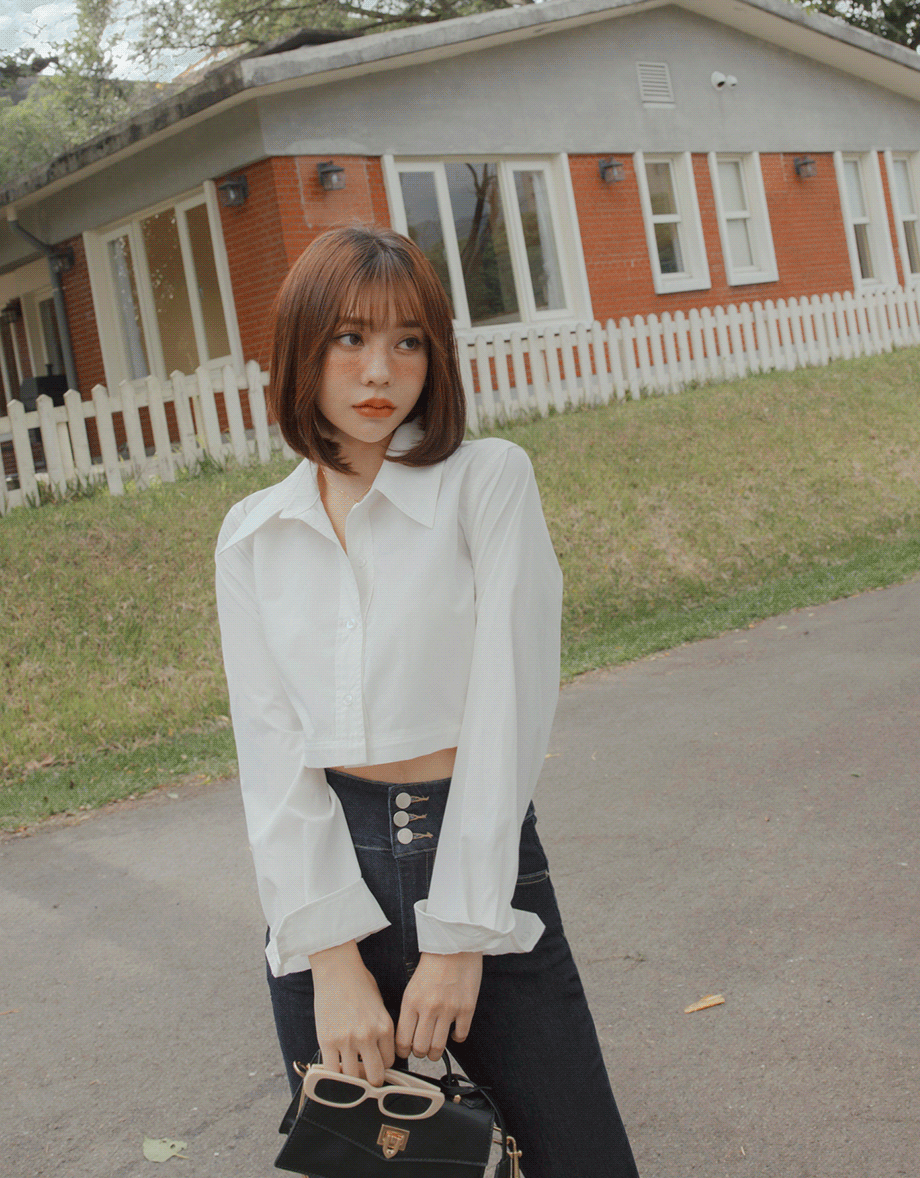2WAY Buttoned Long Blouse Shirt