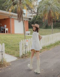 2WAY Buttoned Long Blouse Shirt