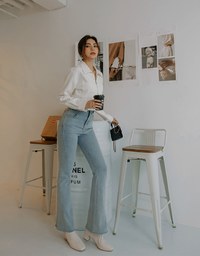 Lapel Double Zipper Crop Top