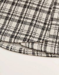Overlap Checkered A Line Skirt