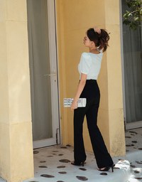 Stark Minimalism High Waisted Flare Pants