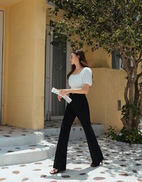 Stark Minimalism High Waisted Flare Pants