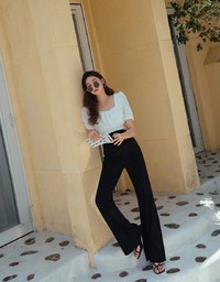 Stark Minimalism High Waisted Flare Pants