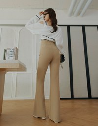 Stark Minimalism High Waisted Flare Pants
