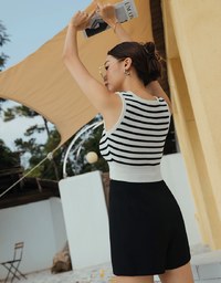 Enhanced Overlap Slim Shorts