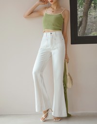 Slim Fit Long Leg Flare Pants
