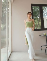 Slim Fit Long Leg Flare Pants
