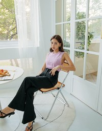 Sleek CEO Invisible Elastic Flare Pants