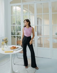 Sleek CEO Invisible Elastic Flare Pants