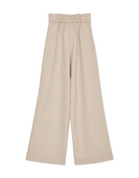 High Waisted Pleated Belted Wide Pants