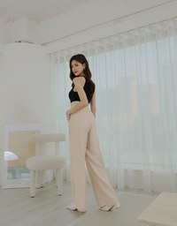 High Waisted Pleated Belted Wide Pants