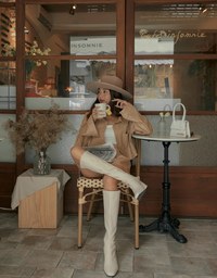 360° High Waisted Pleated Faux Leather Shorts