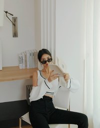 Side Button High Waisted Slim Fit Denim Jeans Pants