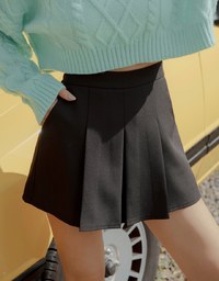 Wide Pleated Elasticated Skorts