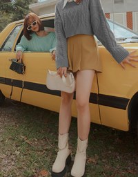 Wide Pleated Elasticated Skorts