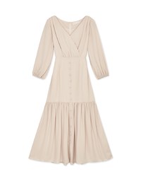 Romance Ruffled Tie-Back Maxi Dress