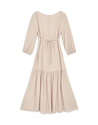 Romance Ruffled Tie-Back Maxi Dress