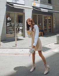 Thin Strap Button Down Mini Dress